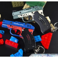 игрушки Pendant pistolas de juguete 고무줄총 kids toys for boys toy gun toy guns Keychain fake Gun toy рогатка с резинкою Folding