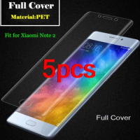 5pcs clear 3d curved full cover screen protector for xiaomi mi note 2 note2 soft pet protective film (not tempered glass ) guard