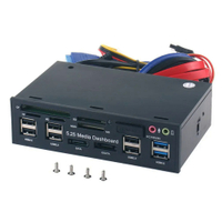 5.25 "Pc Front Panel Dashboard Media Usb 3.0 Hub Audio Exata Sata Card Reader Desktop Optical Drive 