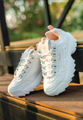 รองเท้า FILA Disruptor 2 Premium สไตล์ลำลอง Unisex สีขาว/เบจ