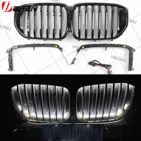 LED Light Grille For BMW New 5 Series G30 X3 i3 G01 G08 G20 3serie Kidney Grille Front M5 Grill Grid M Sport With Lamp 2021-2023