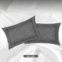 Monalisa 2 pcs Sarung Bantal Panjang Kepala Tidur Sofa Kursi Kayu Tamu Mewah Cinta Emboss Polos Katu