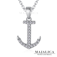 925純銀項鍊 Majalica 閃亮船錨 純銀項鍊 八心八箭 船錨項鍊 女項鍊