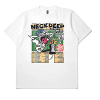 BAND - Neck Deep Europe Tour 2023 - T shirt Kaos - Cotton Combed 24s  adem Kain Katun Lembut Panjang