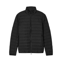 Emporio Armani Quilted Down Jacket with All-Over Jacquard Logo Essential Black 50 Black