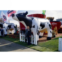 Decoration 5m Pasture Advertising Giant Inflatable Milk Cow Balloon Black And White Milka Daily Cows