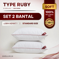 DDPillow Set 2 Bantal Tidur Bulu Angsa Asli, Type Ruby 100% Down / Bantal Hotel Bintang 5