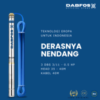 Pompa Satelit Dabfos 3 Inch 0.5 HP + Kabel 40 Meter / 1/2 HP Kabel 40 M – Submersible / Sible Berkua
