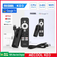 [Genuine]Mecool KD3 4K TV Stick Android TV 11 smart TV box With Amlogic S905Y4 2GB RAM 8GB ROM WiFi 2.4G/5G HDR 10+ Media Player