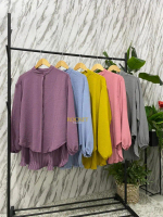 RocketFashion - Hana Blouse Rampel Crincle Wanita Polos