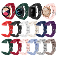 20mm/22mm Silicone band For Samsung Galaxy Watch Active2 42mm/41mm Samsung Gear S2 Classic Sport Tower Shape Watch Bracelet Band