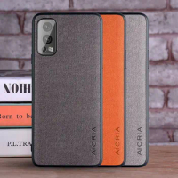 Textile Leather Case for Oneplus Nord 2 5G soft TPU with back hard PC material camera protection design cover