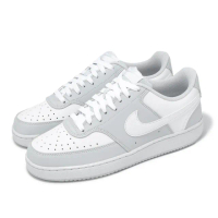 【NIKE 耐吉】休閒鞋 Court Vision Low 男鞋 灰 白 皮革 復古(HM9862-002)
