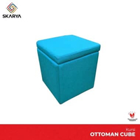 Kursi Sofa Bulat Pouf Puff Storage Bench Series Ottoman Cube (Baru)