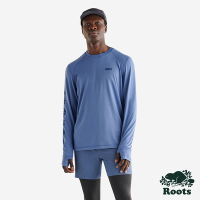 Roots 男裝- ACTIVE GRAPHIC長袖T恤-藍紫色