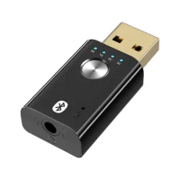 4 in 1 Usb Bluetooth 5.1 Audio Receiver Transmitter Aux 3.5mm Jack for Pc Tv Car Wireless Adapter External Sound Card