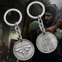 The Last Of Us 2 Keychain Firefly Logo Letter Dogtag Joel Ellie Vintage Retro Antique Pewter Keyring Key Chain Ring Wholesale