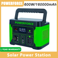 POWERFORCE 300W Power Station 80000mAh Backup Lifepo4 Battery Emergency Power Supply PD100W Solar Generator with 220V AC Outlet