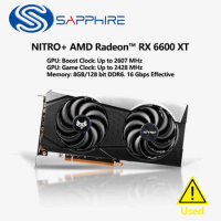 Sapphire 6600XT Nitro+ 8GB With AMD GPU Radeon RX6600XT RX6600 XT Graphics Card Desktop PC Computer Game