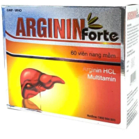 Viên uống ARGININ FORTE giúp tăng cường chức năng gan, hạ men gan, mát gan, giải độc gan (Hộp 60 viê