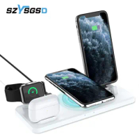 4 in 1 Wireless Charger For iPhone 12 Pro Max Mini 15W Qi Fast Charging Induction for Apple iWatch Airpods Pro wireless chargers