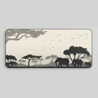 Kbdfans Epbt Ivory Deskmat - Ephant Safari Mouse SSS