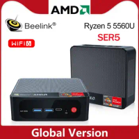 Beelink Mini PC AMD Ryzen 5 5560U 7 5700U 5800H SER5 SER5 Pro Max Desktop Gaming Computer WiFi6 BT DDR4 16GB 500GB SSD 32GB 1T