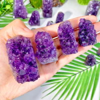 1PC High Quality Amethyst Geode Natural Agate Geode Raw Gemstone Crystal Specimen Contains Healing Reiki Cleansing Crystal