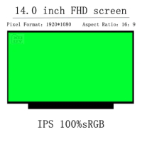 14" Slim LED matrix for Asus ZenBook Duo UX481FL laptop lcd screen panel Display 1920*1080p FHD IPS 100%sRGB N140HCE-EN2