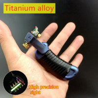 Titanium Alloy Rubber Band Fast Pressing Free Flat Rubber Band Slingshot Outdoor Hunting Catapult Slingshot Steel Tipped Darts