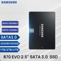 SAMSUNG SSD 870 EVO 1TB 2TB 4TB 250GB 500GB Hard Disk Drive 560MB/s SATA3 2.5 Inch for Laptop Desktop Notebook Mini PC Computer