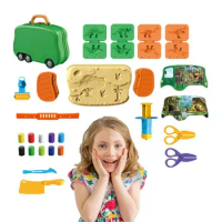 Kids Clay Kit Air Dry Clay KitDIY Modeling Clay For Kids With Accessories Tools And Suitcase Arts And Crafts Gift