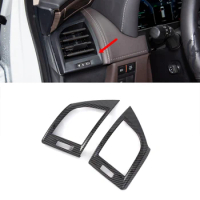 For Toyota Alphard 2024 Left Hand Drive Car Dashboard Side Air Vent Frame Trim ABS Stickers Styling Accessories 2pcs
