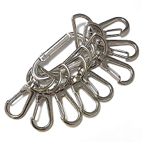 (8入)3.8cm 金屬可旋轉彈簧鈎 馬蹄環勾 彈簧扣(送2個D型環) 吊飾掛勾 背包扣