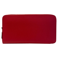 二手品 HERMES Epsom拉鏈長夾 紅