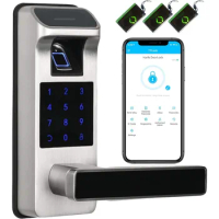 Smart Door Lock, Fingerprint Doors Locks with Keypads, 5 in 1 Keyless Entry, Full App Control Digital Door Locks, Electric Lock