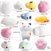1/3/5/10pcs Mochi Squishy Toys Mini Squishies Kawaii Animal Squishys Party Easter Gifts for Kids Stress Relief Toy