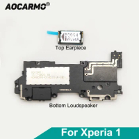 Aocarmo For SONY Xperia 1 / XZ4 / X1 J9110 Top Ear Speaker Earpiece Earphone Bottom Loudspeaker With Adhesive Replacement