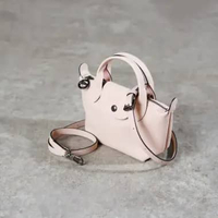 Tas LONGCHAMP LE PLIAGE CUIR LEATHER PINK SHOULDER BAG WITH LS 100% ORIGINAL 16X10X14CM