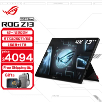 ASUS ROG Flow Z13 Gaming Laptop Intel Core i9 12900H 16G RAM 1T SSD RTX3050Ti 4GB 4K Screen 13.4Inch E-sports Notebook Computer