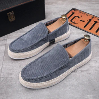 Men Casual Shoes Slip On Outdoor Mens Sneakers Boat Shoes Driving Loafers Breathable Man Canvas Shoes