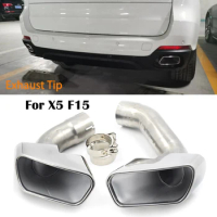 AK MUFFLERTIP Exhaust Tip For BMW X5 F15 28i 30i 2014-2018 Stainless Steel Square Muffler Tip Car Exhaust Pipe X series Tailpipe