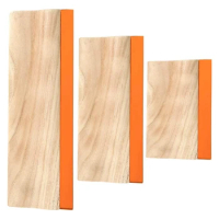 3 Pieces Screen Printing Squeegee 75 Durometer Wooden Ink Scraper for Silk Screen Printing Fabric Tool Parts