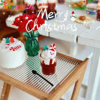 1PC Dollhouse Chocolate Drink Dollhouse Christmas Decoration Dolls House Accessories For Kid Pretend Play Toys