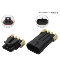 30-200 Sets 3 pin harness jacket waterproof wire connector female male cable connector terminal Plug sockets Fuse box 12059595