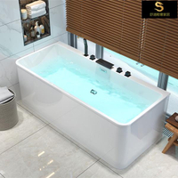 泡澡桶獨立浴缸浴缸小戶型按摩獨立式壓克力浴缸成人家用沖浪保溫恒溫浴缸