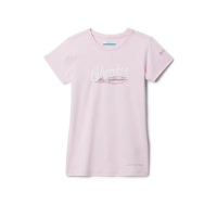 【Columbia 哥倫比亞】女童款-Mission Peak™防曬UPF50快排短袖上衣粉-粉紅色(UAG01350PK/IS)