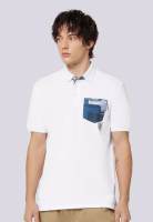 Chevignon 男裝V57日本藍染古布口袋Polo恤