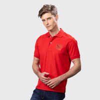 เสื้อยืดโปโลแขนสั้น W8K902 สีแดง