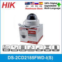 Hikvision IP Camera DS-2CD2185FWD-IS 4K 8MP POE IR Dome Outdoor Security CCTV Mini Camera DS-2CD2185FWD-I IP67 H.265+